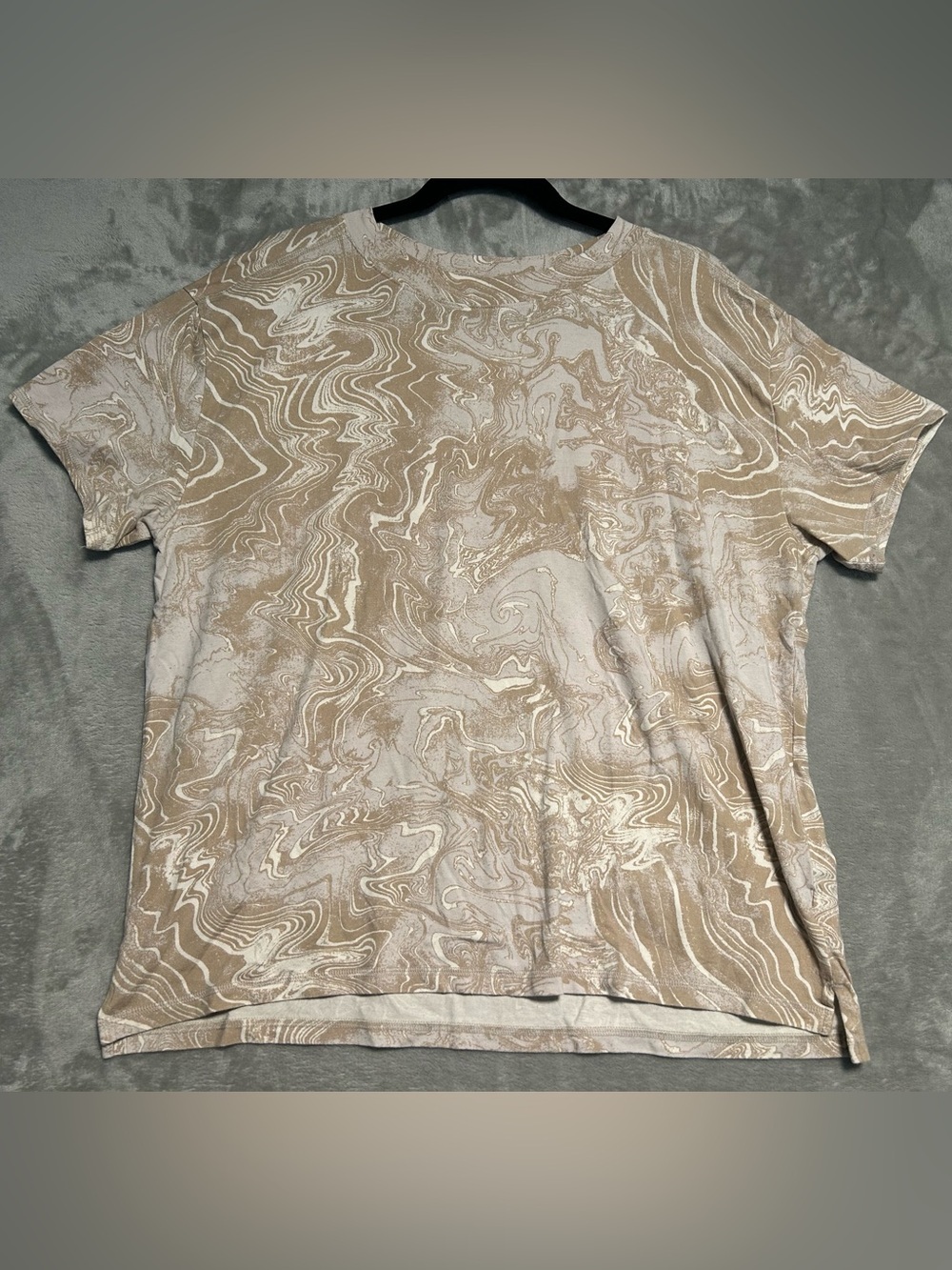 Zella Cotton Modal T Shirt Women’s Large Beige Marble